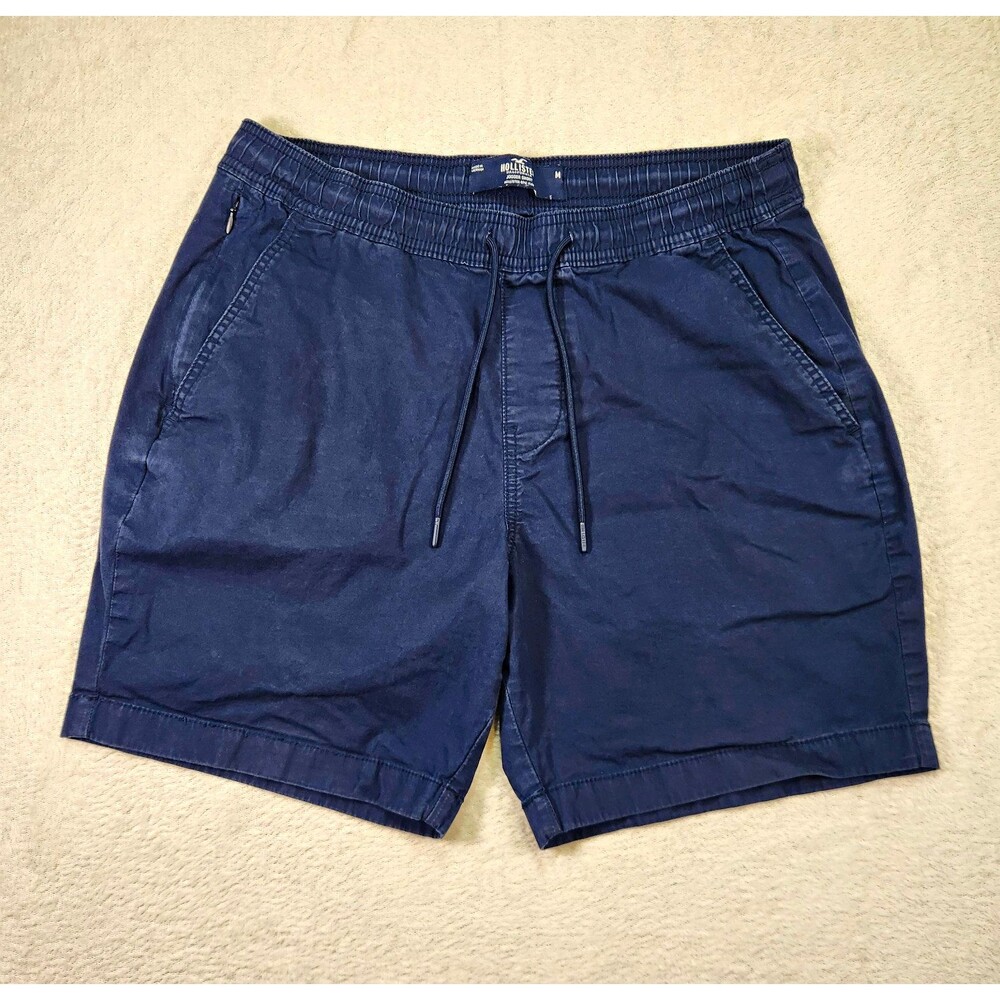 Hollister Epic Flex Navy Twill Jogger Shorts Men's M 7" Inseam Stretch Pockets